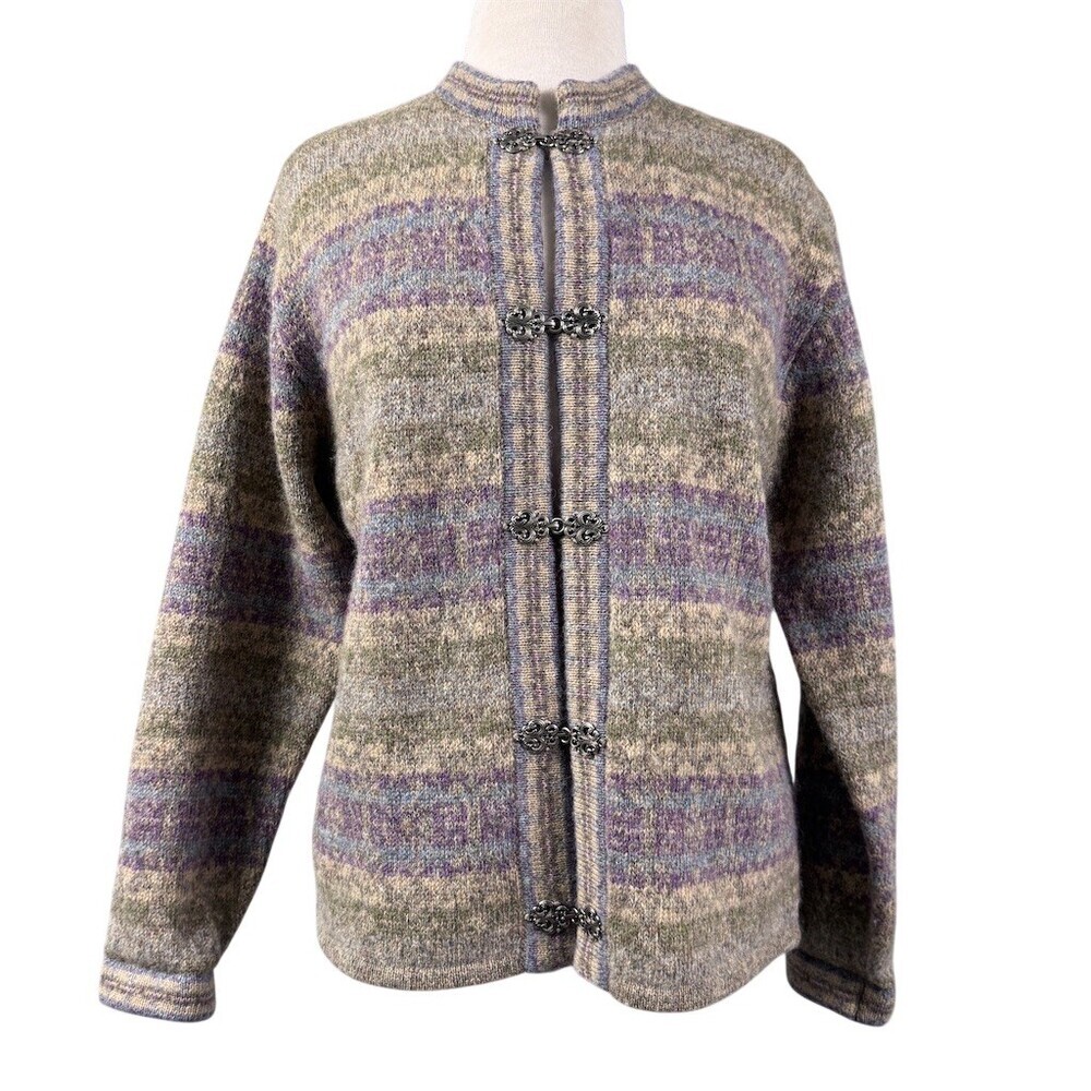Eagle's Eye Women’s Small Wool Cardigan Sweater w Frog Closure